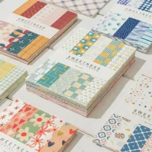 00-14 Bastelpapier-Karten mit Mustern für Junk Journal und Collagen – Bild 2