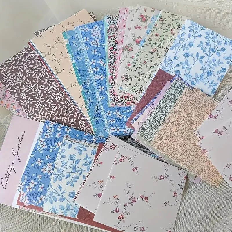 Bastelpapier Vintage mit Blumenmuster für Junk Journal – Bild 2