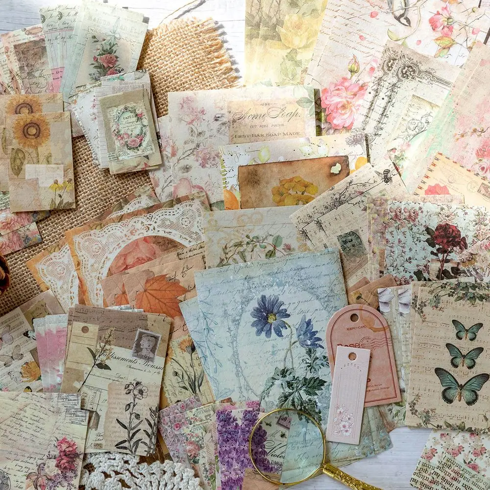 Scrapbooking-Papier Vintage mit Etiketten und Zeitungsdruck – Bild 2