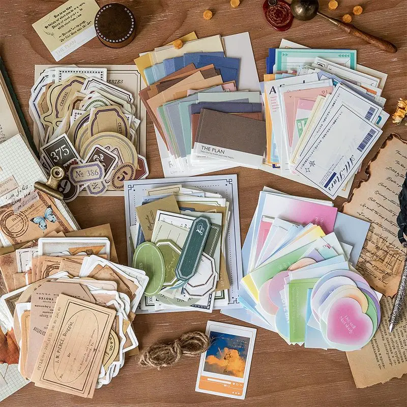 Notizpapier Set Vintage mit Etiketten und Rahmen zum Basteln – Bild 2