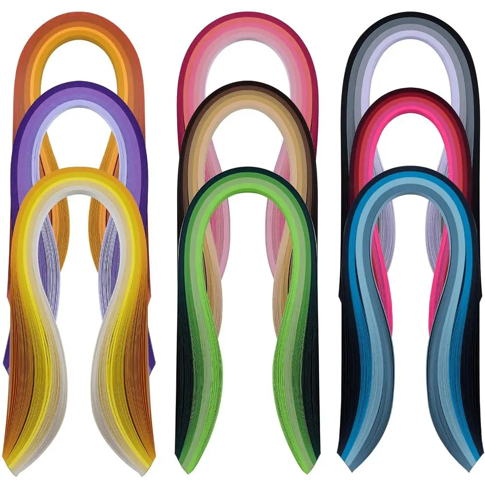 Quilling-Papier Streifen, mehrfarbig, in zwei Breiten – Bild 2