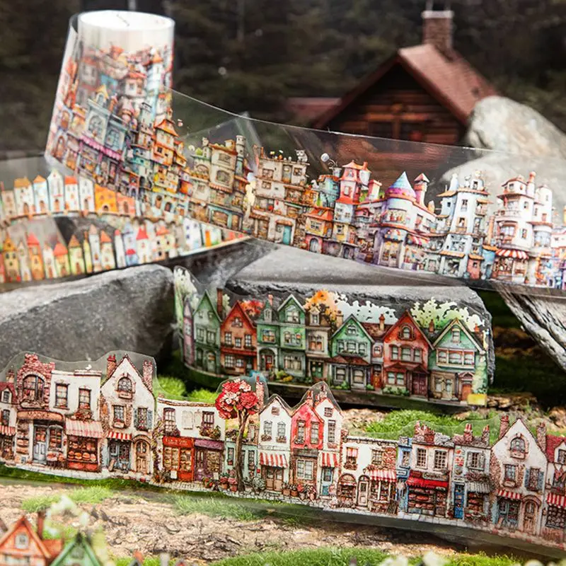 Washi Tape breit mit Häuserfronten und Stadtmotiven – Bild 3