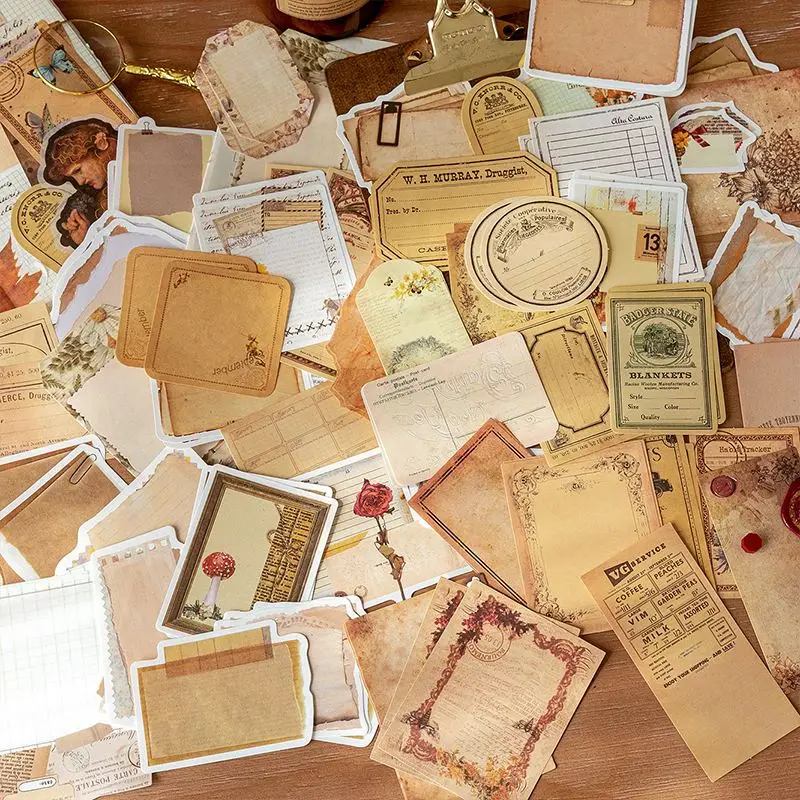 Notizpapier Set Vintage mit Etiketten und Rahmen zum Basteln – Bild 3