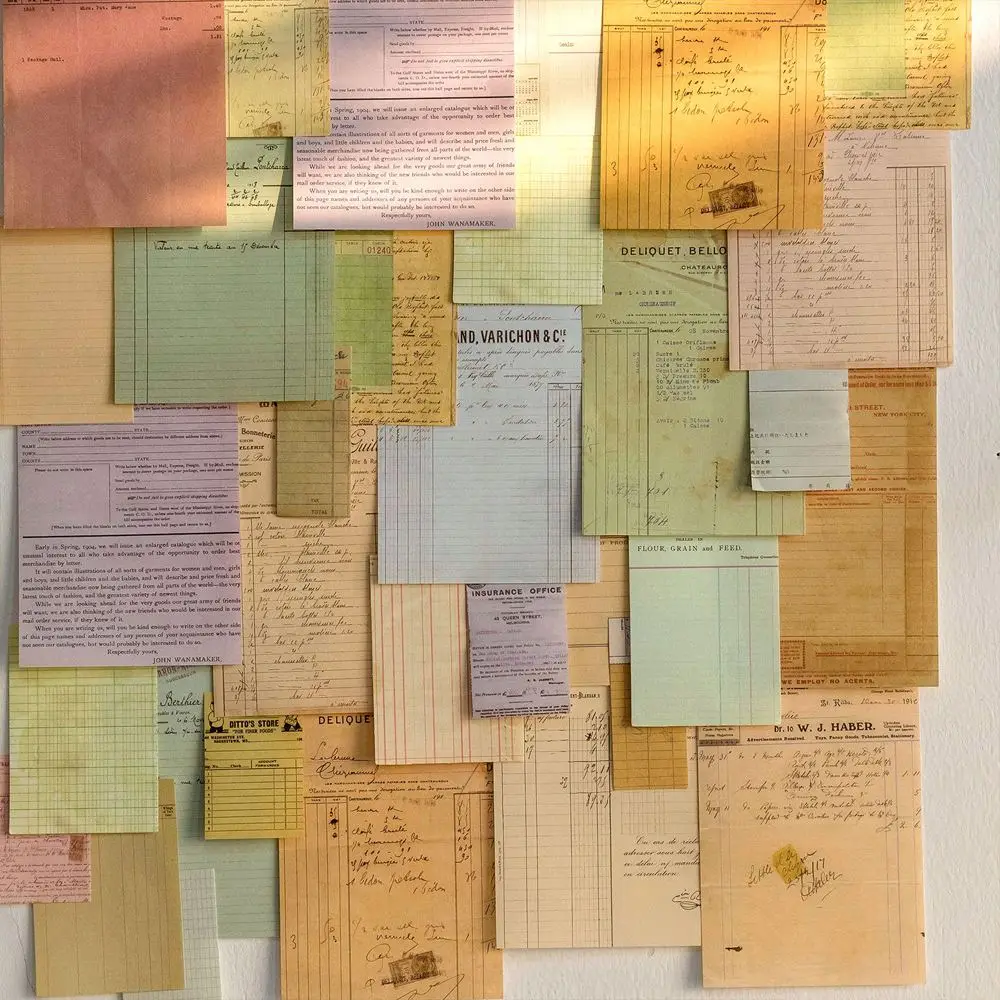 Scrapbooking-Papier Vintage mit Etiketten und Zeitungsdruck – Bild 3