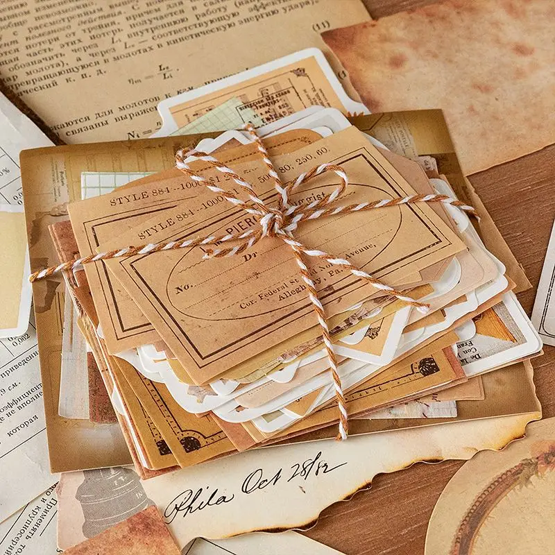 Notizpapier Set Vintage mit Etiketten und Rahmen zum Basteln – Bild 4