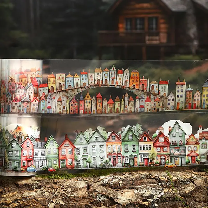 Washi Tape breit mit Häuserfronten und Stadtmotiven – Bild 4