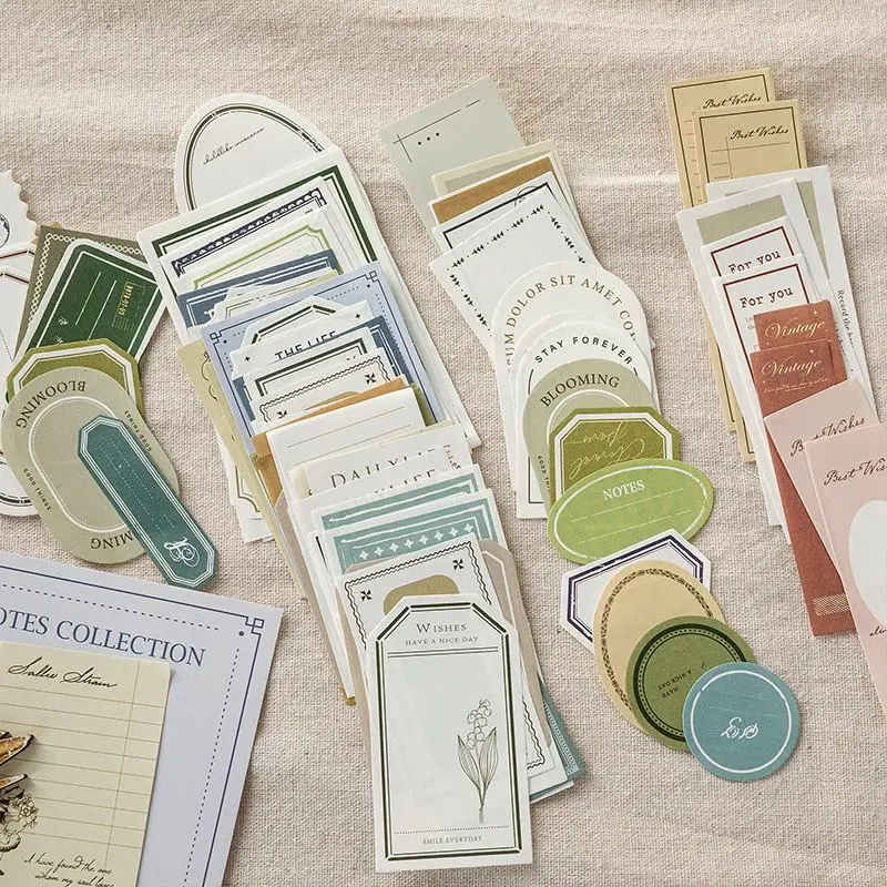 Notizpapier Set Vintage mit Etiketten und Rahmen zum Basteln – Bild 5