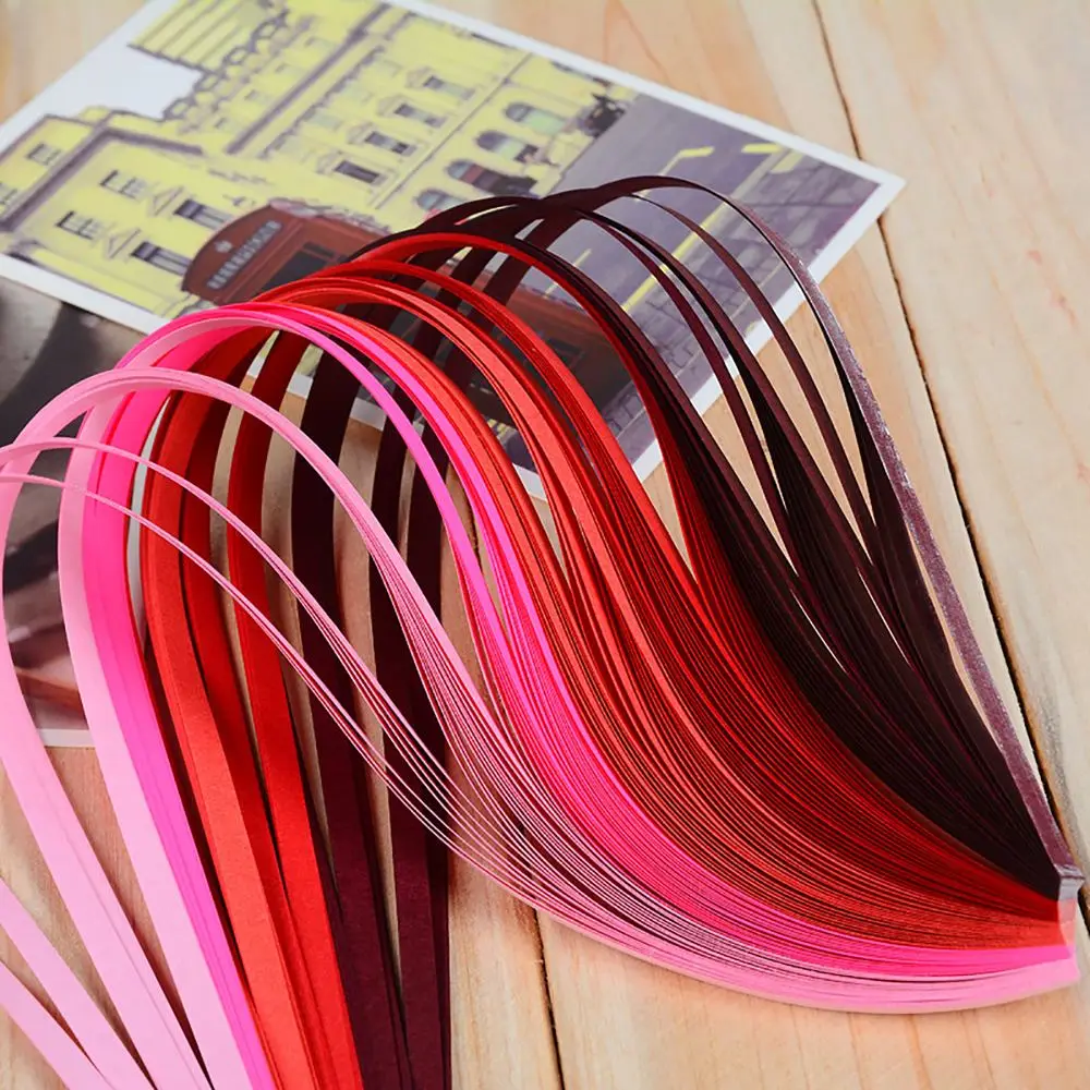 Quilling-Papier Streifen, mehrfarbig, in zwei Breiten – Bild 3