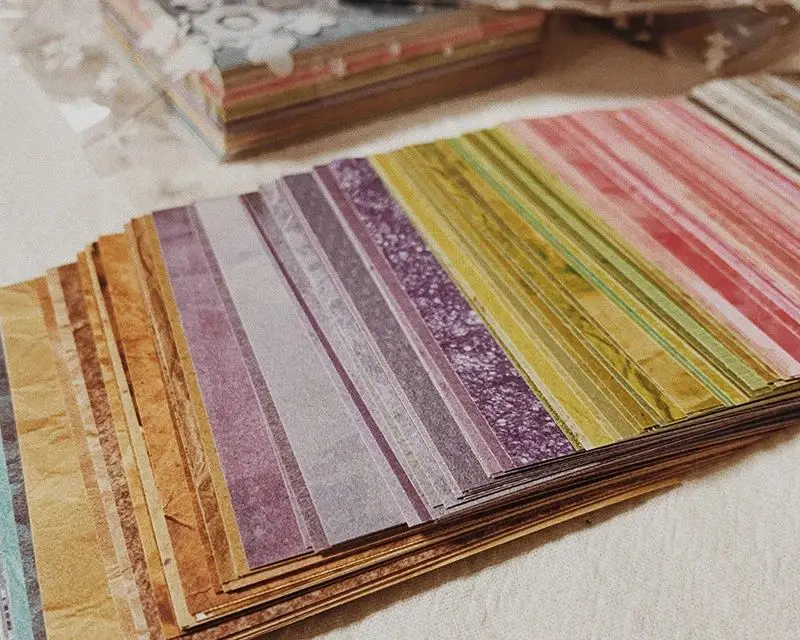 Scrapbooking-Papier mit Streifenmuster und Marmor-Look – Bild 5