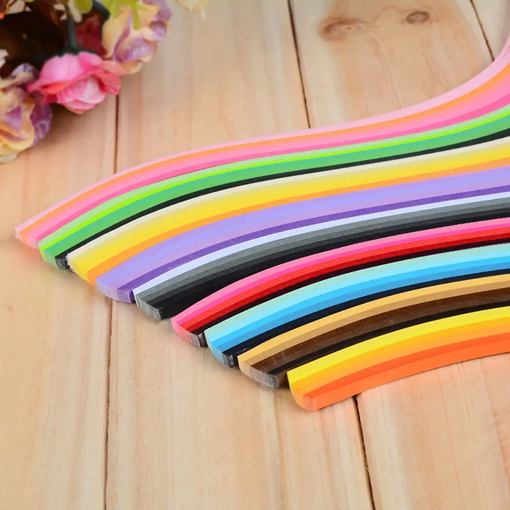 Quilling-Papier Streifen, mehrfarbig, in zwei Breiten – Bild 4