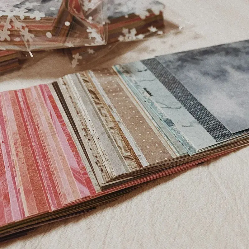 Scrapbooking-Papier mit Streifenmuster und Marmor-Look – Altrosa