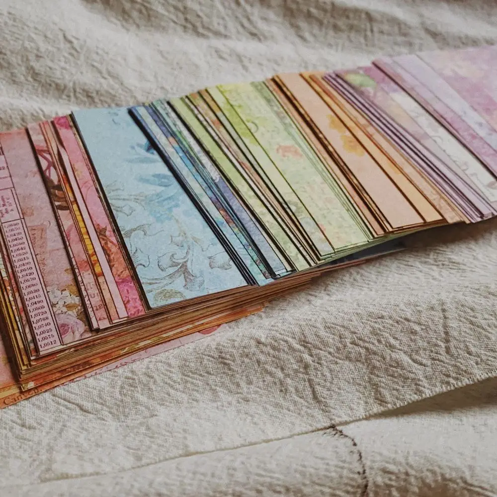 Scrapbooking-Papier mit Streifenmuster und Marmor-Look – Bunt