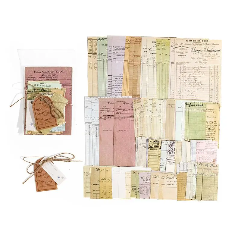 Scrapbooking-Papier Vintage mit Etiketten und Zeitungsdruck – Altrosa