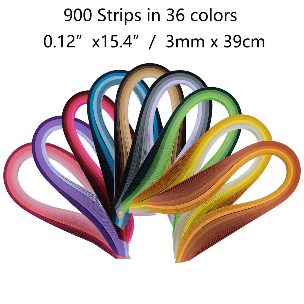 Quilling-Papier Streifen, mehrfarbig, in zwei Breiten – Bunt – 3 mm