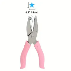 Motivlocher Handlocher mit Stern-, Herz- und Rundform – Rosa – Stern