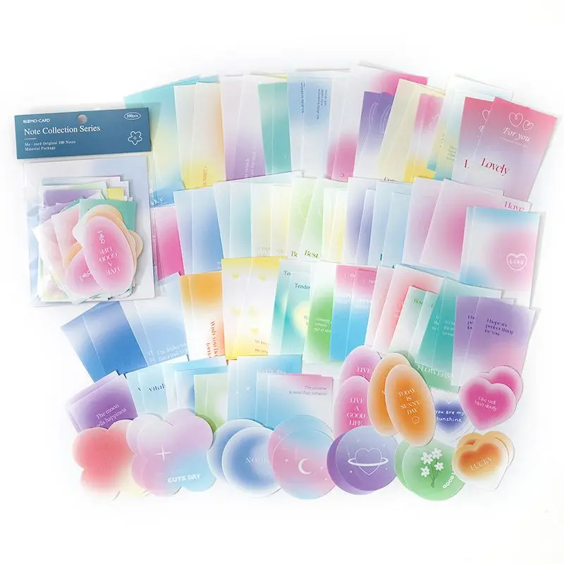 Notizpapier Set Vintage mit Etiketten und Rahmen zum Basteln – Bunt – Verlauf