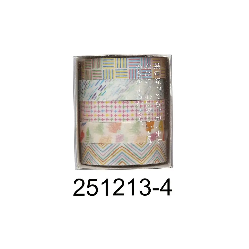 Washi Tape Set mit Sternen, Blumen und Karos in Pastell – Bunt – Pastell