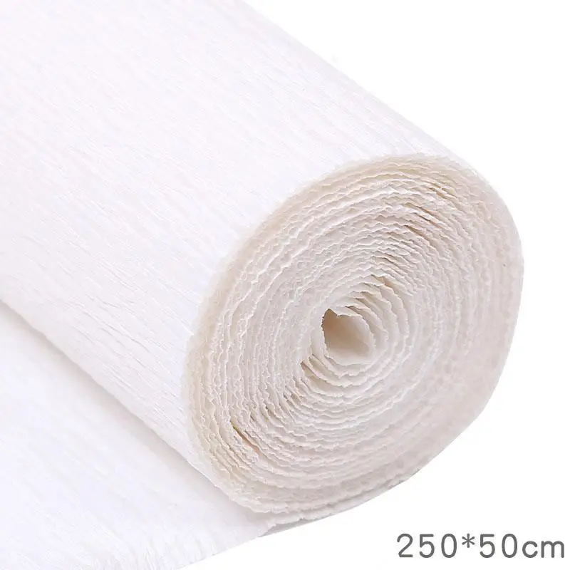 Krepppapier-Rollen in vielen Farben zum Blumenbasteln – Weiß