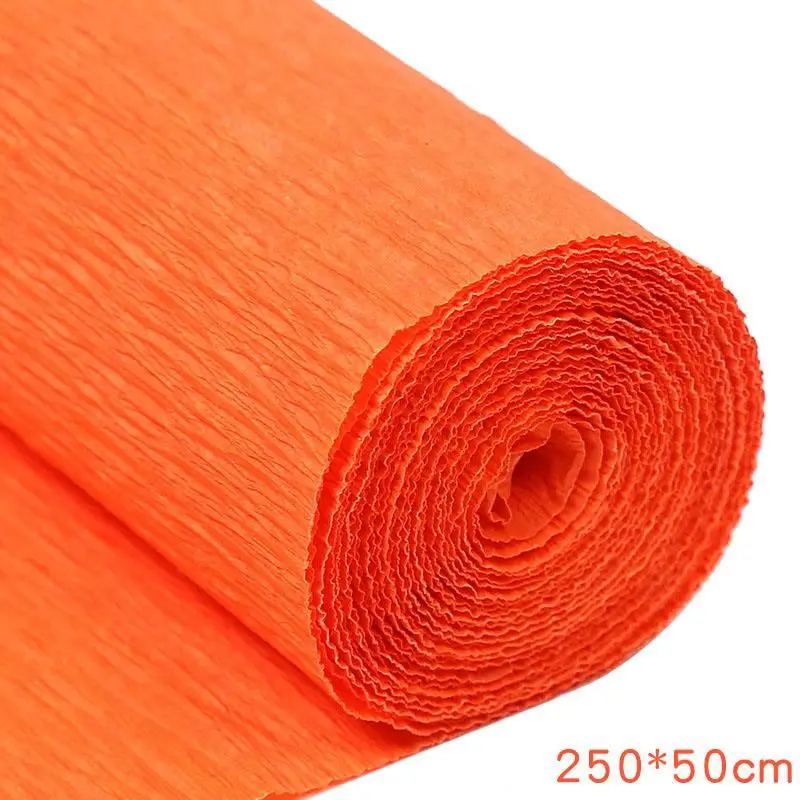 Krepppapier-Rollen in vielen Farben zum Blumenbasteln – Orange