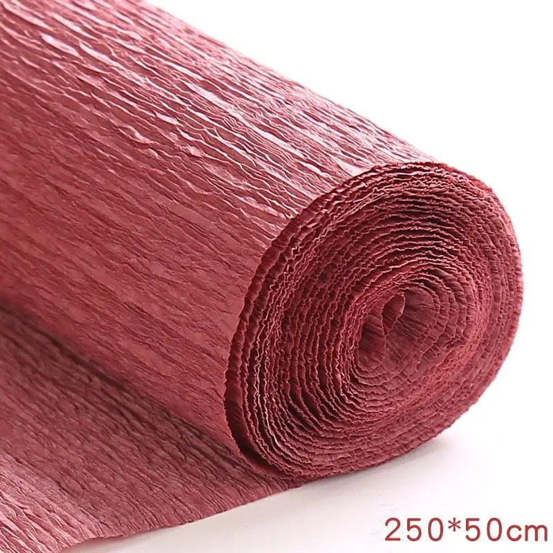 Krepppapier-Rollen in vielen Farben zum Blumenbasteln – Weinrot