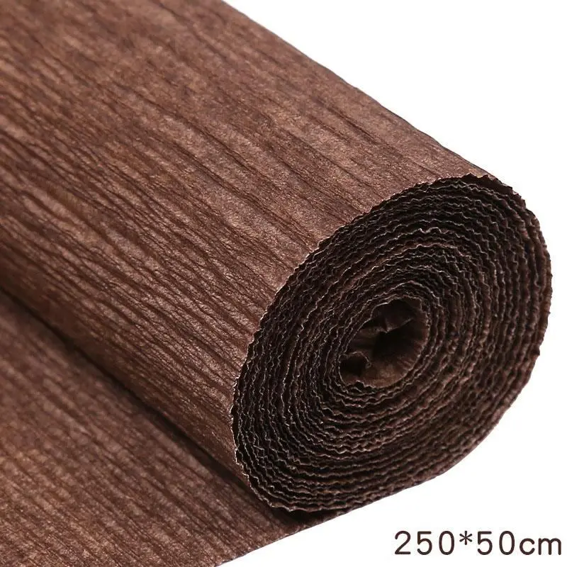 Krepppapier-Rollen in vielen Farben zum Blumenbasteln – Braun