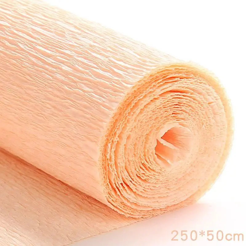 Krepppapier-Rollen in vielen Farben zum Blumenbasteln – Beige